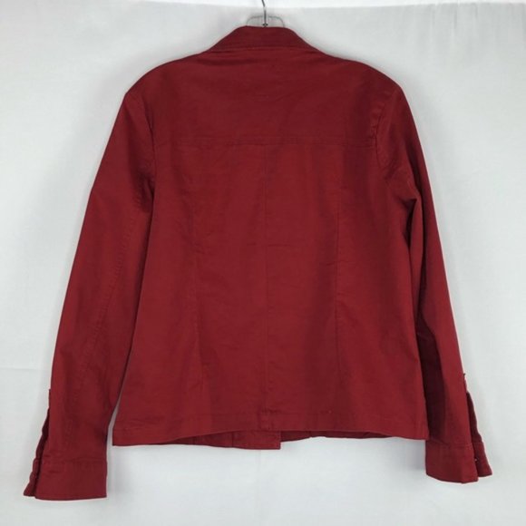 Cranberry Red | Sanctuary Brass Button Jacket | Medium | Trendy  Casual - Picture 7 of 7